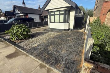 block paved driveway in southend with gravel and garden feature 04 block paved driveway in southend with gravel and garden feature 04