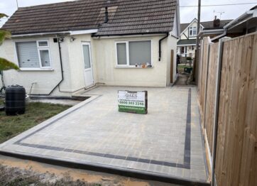 light grey block paved patio in canvey island essex 09